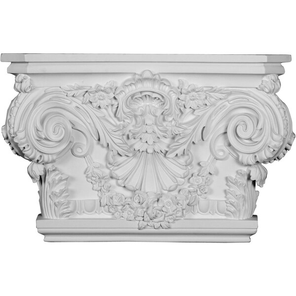 Ekena Millwork 20 7/8"W x 13 1/2"H x 5 1/2"P Rose Capital (Fits Pilasters up to 15 1/4"W x 2 3/4"D) CAP20X13X05RO - main